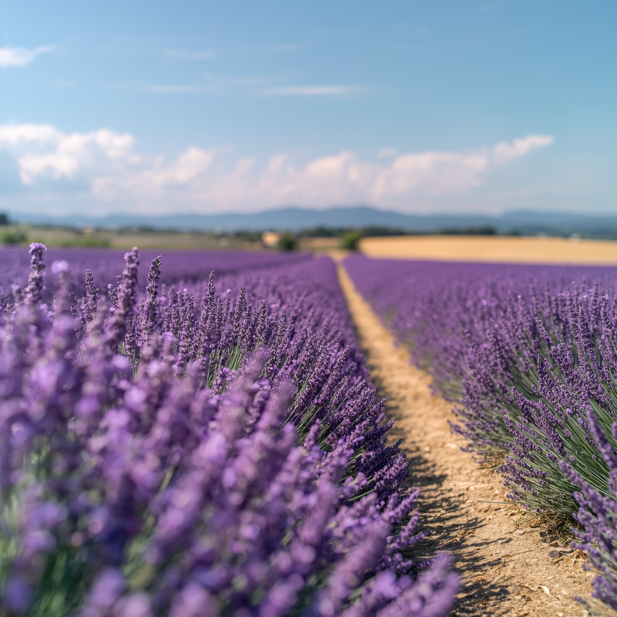 Peaceful lavender field representing organised photo memories